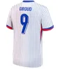 S-4XLベンゼマサッカージャージ2024フランスのMbappe Griezmann Pogba Giroud Tchouameni Home Away 23 24 Francia Football Shirts Men Kids Kit