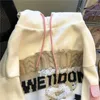 Sudaderas con capucha para mujer, suéter de cuello redondo a la moda para trabajo pesado, Tops de manga larga para primavera y otoño, versión coreana con sentido del diseño