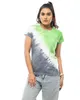 Trendy ontwerp op maat gemaakte puur katoenen oversized tie-dye T-shirts voor dames korte mouwen gewassen t-shirts vintage stijl groothandel