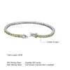 UMCHO 925 Sterling Silver Peridot 2MM Tennis Bracelet Womens Bracelets Party Gift Fashion Fine Jewellery 240327