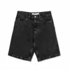 Big Boy Shorts Y2K Calças mensal Harajuku Gothic Hip Hop Cartoon Graphic Borderyer Baggy Denim Gym Shorts de basquete 240409