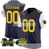 Maillots de football NCAA Michigan Wolverines 2 Blake Corum 4 Jim Harbaugh 10 Tom Brady 6 Cornelius Johnson 22 AJ Barner 7 Donovan Edwards 82 Semaj Morgan 8 Tyler Morris