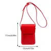 Bag Women Flap Phone Purse PU Leather Satchel Wallet Adjustable Strap Solid Color Female Outdoor Dating