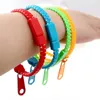 Link Bracelets Rainbow Creative Colorful 5PCS Wristband Zip Gifts For Kids Game Zipper Bracelet Bangles Eco-friendly Plastic