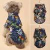 Abbigliamento per cani vestiti estivi Cool Beach Shiter Hawaiian Cat Shirt a manica corta Coconut Tree Stampa regalo di moda per animale domestico