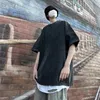 230g Cott Retro T-shirt Drop-Shoulder Sleeve Men Kvinnor Vintage kortärmad t-skjortor Solid Color Hip Hop Loose Tees E50k#