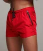 Shorts de corrida vermelho esporte masculino secagem rápida verão fitness calças curtas musculação ginásio treino jogging compressão2245157