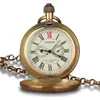 Pocket Watches Luxury Style Arrival Vintage Copper Train London Design Hand Winding Mechanical Watch Mens Nice Gift