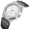 316L Stainless Steel Luxury Diamond Watch Men Business Watch Automatic Movement 8215
