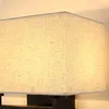 Vägglampa dubbel e27 lamphållare sconce modern hem dekoration vit/beige tyg skugga sovrum el rummet sängen led ljus