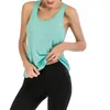Camisas ativas camisa de yoga esportes topo feminino ginásio cruz sexy volta fitness sem mangas colete