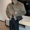 Coréen Fi hiver veste en fausse fourrure pour hommes épaissi chaud en cuir fourrure veste intégrée décontracté social pardessus hommes vêtements k7Zk #