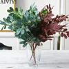 Decorative Flowers High Quality Simulation 9 Fork Jujube Leaf Fake Flower Green Leafs Guest Bedroom Soft Wedding Dress Home Decoration