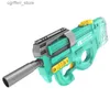 Gun Toys New Summer Water Gun Electric Pistol High Voltage hela automatiska skjutvattenstranden Toy Gun240327