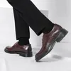 Chaussures décontractées classiques en cuir pour hommes, robe Oxfords élégante à lacets, mocassins sociaux italiens