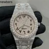 Diamonds AP Watch Apf Factory Vvs Iced Out Moissanite Can past Test Luxury Diamonds Quartz Movement Iced Out Sapphire Rose Stones Gold Silver t Op Quality MechanE77T