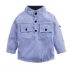 Kleidung Sets 2024 Jungen Kleinkind Tops Shorts Denim Hosen Kinder Streifen Hemden Kinder Anzüge Jeans Outfits Overalls