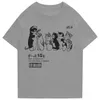cat Shower Print Men's T Shirt 100% Cott Hip Hop Street Clothing Women T-shirts Casual Harajuku Short Sleeve Oversized Tops j8ih#