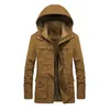 Mens grueso cálido militar carga abrigo hombre chaqueta invierno casual cott acolchado parkas masculino multi-bolsillo sudaderas con capucha hombres parka t7np #