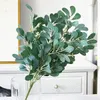 Decorative Flowers High Quality Simulation 9 Fork Jujube Leaf Fake Flower Green Leafs Guest Bedroom Soft Wedding Dress Home Decoration