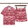 2024 미국 남성과 여성 카사 블랑카 꽃 셔츠 플로럴 반바지, 패션 캐주얼 반팔 셔츠 세트 크기 M-3XL