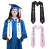 Décoration de fête avec sangle d'épaule pour remise de diplôme, lettres décoratives pour la maternelle, décor d'étiquette de célébration de saison pour enfants, 2024