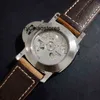 Luxe Horloge Klassiek Heren Automatisch Mechanisch Saffier Roestvrij Staal Bruin Leer Gangreserve Horloge Luminousspaner Horloge Liu 7RZ6