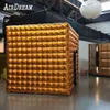 wholesale High quality Gold Portable Inflatable Photo Booth Photobooth Cube tent with colorful variable Led Light for Sale