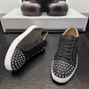 Casual Shoes Men Fashion Stage Nightclub Dress Rivets Lace-up Flats Shoe Black Silver Platform Sneakers Breathable Personality Footwear