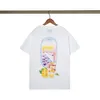 Рубашка для женщин Deigner Third Cablanca Men Men T Hirt Crew Nece Deigner Tee Rainbow Muhroom Print Print с коротким рукавом топ хлопковой лук