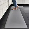 Carpets PVC Washable Kitchen Mat Gray Non-slip Carpet Waterproof Oilproof Long Rug For Floor Balcony Laundry Room Entrance Doormat