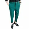 2023 Men Suit Pants Casual Office High Quality Cott Trousers Busin Pants For Men Wedding Party Dr Social Trousers 29-36 E5Cu#