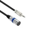 Câble Audio XLR 2024 à 3 broches, 3.5mm, câble de Microphone, 3.5 tours, câble de mixage XLR mâle/femelle, 3.5 tours