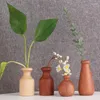 Vases Japanese Simple Art Solid Wooden Vase For Flowers Plants Bottle Dining Table Flower Arrangement Tabletop Home Ornaments