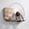 Kitchen Storage Pot Cover Rack Fashionable Double-layer Wall-mounted Wrought Iron Cutting Board