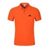 Summer Men Shirt J LINDEBERG Golf Jersey Casual Short Sleeve Breathable High Quality Mens Polo T-shirt Top