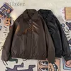 Vintage Maillard PU veste en cuir pour hommes femmes hiver Cott manteau unisexe tout-match beau américain rétro moto haut F0hu #