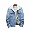 men Winter Jean Jackets Outerwear Warm Denim Coats New Men Large Size Wool Liner Thicker Winter Denim Jackets Plus Size XS-6XL s1OJ#