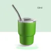 Wholesale 2oz Mini Tumbler Double Stainless Steel Vacuum Cup Sublimation Shot Glass Tumblers Mugs with Straw and Lids 0327