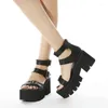 Romeinse zomer zip sandalen schoenen mode vrouwen casual dikke hakken gladiator vrouw platform schoen sandalias de las mujeres 331 423