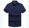 Plus Size 12XL 160KG korte Mouw Mannen Shirt zakken zomer marineblauw Roze bruiloft Mannen formele Dr Shirts bussin kantoor shirt B5yH #