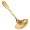 Cuillères Gold Petite cuillère à sauce Couteau et fourchette en acier inoxydable Vaisselle Grande soupe