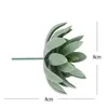 Decorative Flowers 5Pcs Artificial Fake Flocking Succulent Plants No Fade Faux Resin Plant Garden Arrange Decoration Accessories