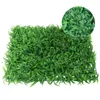 Dekorativa blommor 1st 40x60 cm Artificial Plant Mat Greenery Wall-Hedg Grass Staket Foliage Panel för Family Garden Lawn Decoration