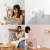 Decorative Figurines Small Clip Fan Desktop Charging Night Light Dormitory Baby Carriage Variety 360° Free Adjustment Multifunctional