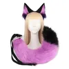 2 piezas Wolf Tail Ears Diadema Set Halloween Navidad FancyParty Disfraces Regalos de juguete para mujer Hombres Cosplay 240312