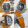 Ladies' Movement RM Wrist Watch Series Machinery 40 50mm Calendar Time Limited Edition RM011 Titanium All