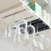 Kitchen Storage Space-saving Wine Glass Organizer Non-drilled Cup Holder Rack Upside-down Stemware For Bar And