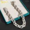 Thick Cuban Link Necklace Fashion Jewelry 20mm Wide Vvs Moissanite Cuban Chains 925 Silver Hip Hop Necklace Bracelet for Men