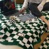 Blankets INS Plaid Bedroom Office Nap Blanket Thicken Warm Bedspread Checkerboard Single Double Bed Cover Home Decor
